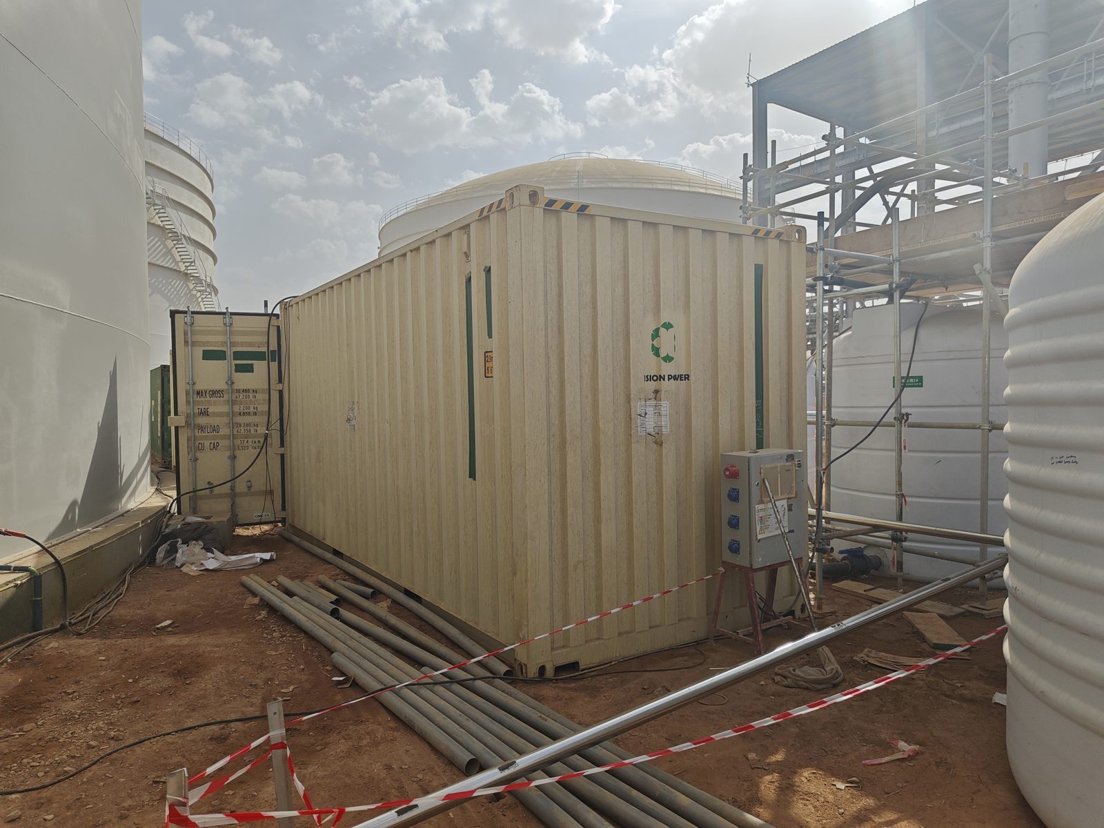 Generator set on site